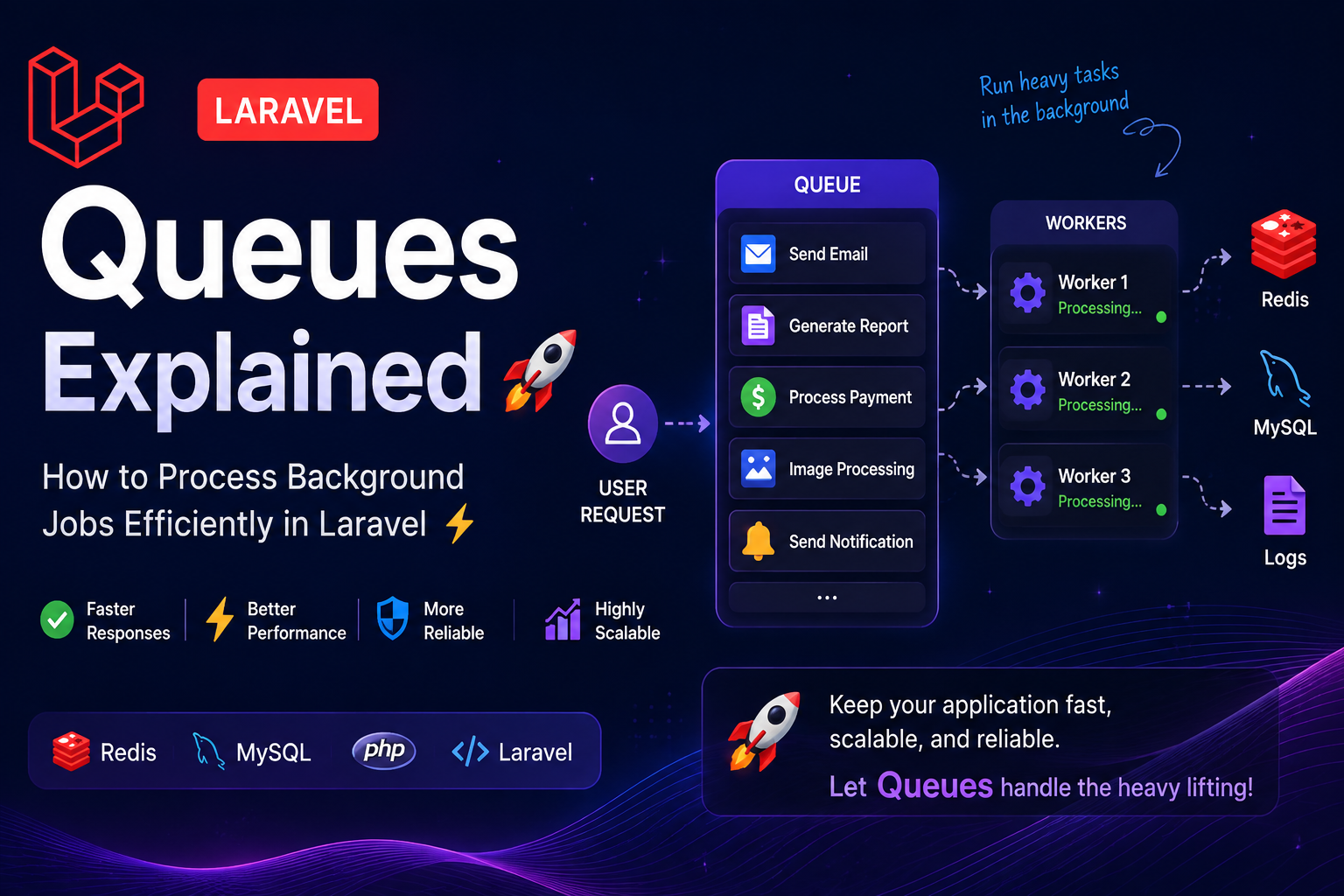 🚀 Laravel Queues Explained: How to Process Background Jobs Efficiently